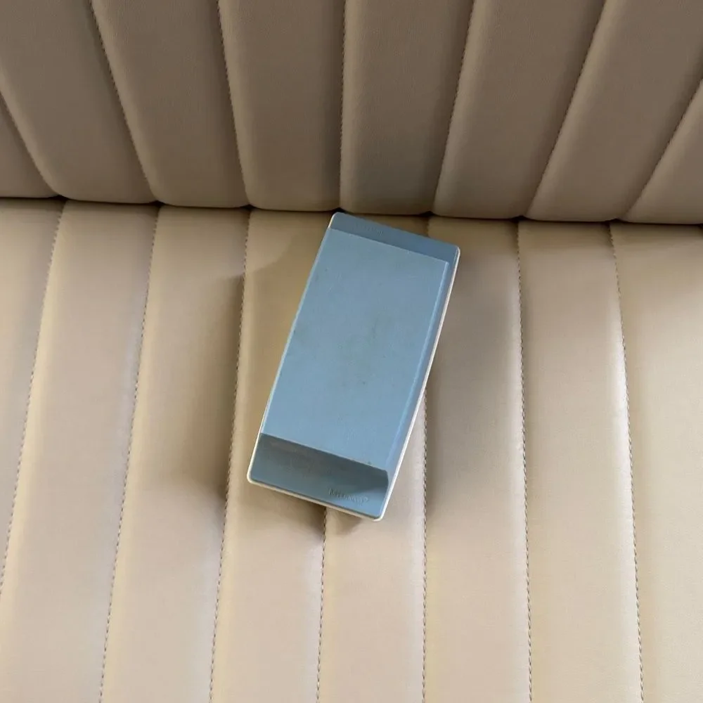 Vintage Blue Tupperware 2 Stick Butter Dish with Blue Lid & Almond Base